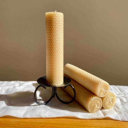 Pillar Beeswax Candle Set-20cm